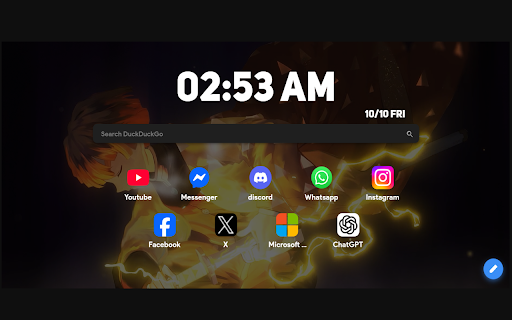 Cool New Tab :: Replaces the new tab page with a cool bloat-free tab