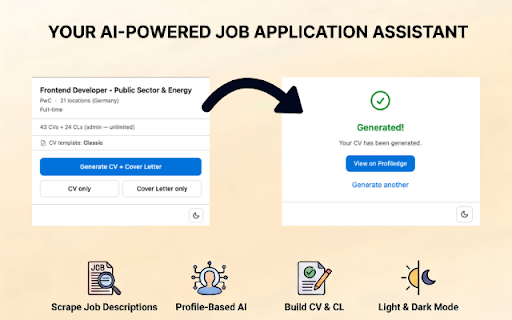 Profiledge :: AI Job Application Copilot — scrape job postings, match skills, generate CVs & cover letters.