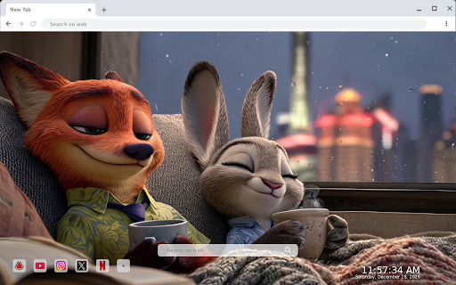 Nick & Judy Relax - Zootopia Live Wallpaper :: Transform your new tab with Nick & Judy from Zootopia in stunning HD live wallpapers. Enjoy charming scenes every time you open...