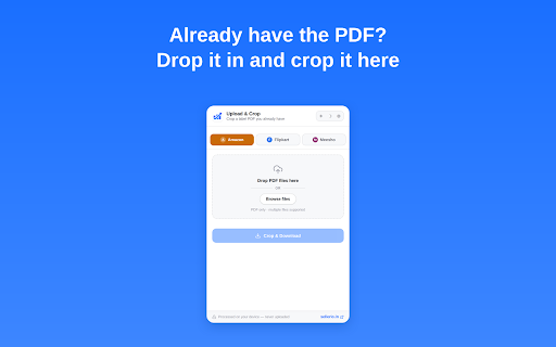 Sellerio — Seller Toolkit for Amazon, Seller Flex, Flipkart & Meesho :: Auto-crop shipping labels on Amazon, Seller Flex, Flipkart & Meesho — click their download button, get a print-ready label.