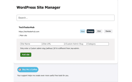 WordPress Site Manager :: Manage your WordPress sites efficiently.
