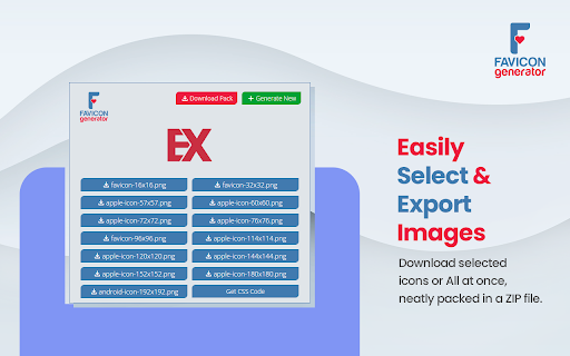 Favicon Generator :: Quickly create favicons from images or text and download single sizes or all icons in a ZIP package.