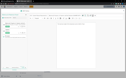 Requirements Authoring Tool - RAT :: RAT assists you in the activity of writing requirements with the power and the simplicity of The REUSE Company tools.