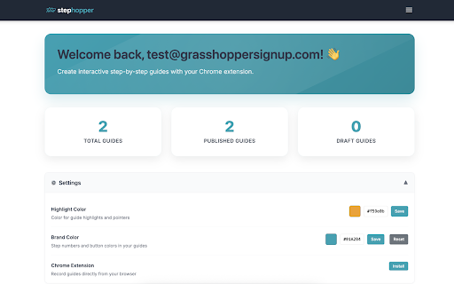 StepHopper :: Create step-by-step guides by recording your browser actions. Perfect for tutorials, documentation, and training materials.