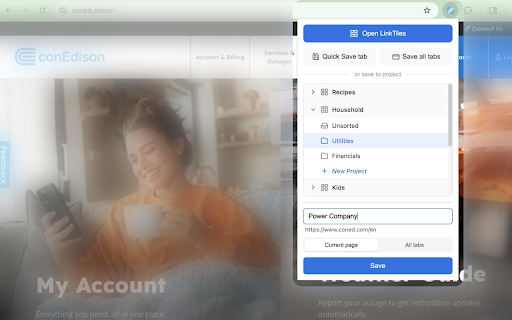 LinkTiles :: Organize your bookmarks in a tile-based dashboard