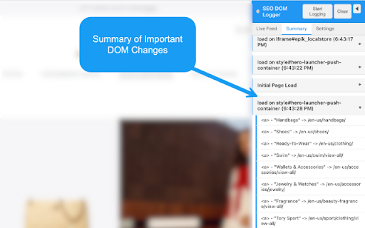 SEO DOM Logger :: Track and log dynamic DOM changes for SEO analysis
