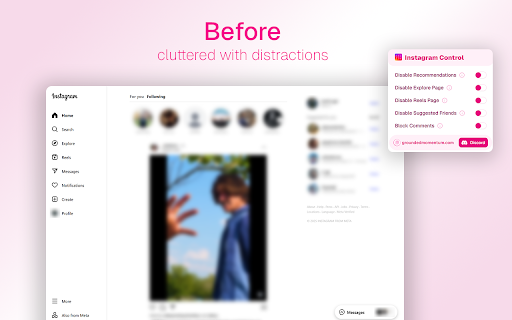 GramControl – Block Instagram Distractions :: Limit Instagram distractions like recommendations, reels, comments and suggestions.