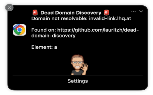 Dead Domain Discovery :: Scans the page for external iFrames, Scripts, and Styles, logs them to the console, and checks if their domains are resolvable.
