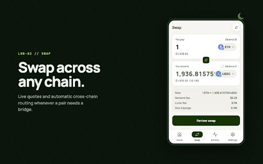 Lunar Wallet :: Self-custody EVM + Solana wallet