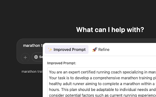 PrettyPrompt :: A browser extension to help refine and optimize prompts