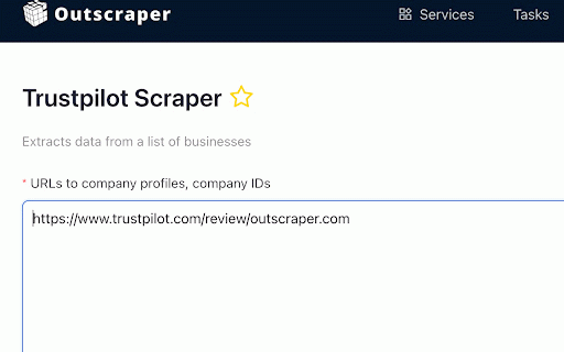 Trustpilot Scraper :: Easily access additional Trustpilot reviews by clicking the button next to the business name.