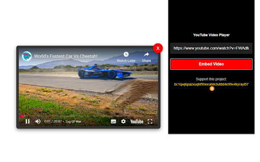 YouTube Video Player :: Play YouTube videos in any tab!