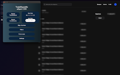 TR eXporter (CSV) :: Export your data from Trade Republic to CSV