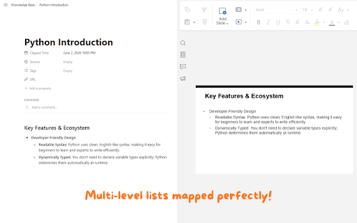 Notion to PPT Generator :: Convert Notion pages & databases into professional PowerPoint presentations with 1 click. Smart multi-engine layout support.