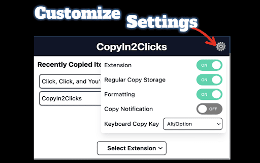 CopyIn2Clicks: Clipboard History & Text Saver :: Effortlessly save, manage, and retrieve clipboard or copy history. Boost productivity by copying texts in just two clicks!