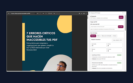 A11ysaurio PDF Checker :: Inspector y validador de accesibilidad para documentos PDF.