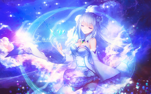 Re:Zero Emilia Live Wallpaper :: Transform your new tab with stunning live HD wallpapers of Emilia from Re:Zero, bringing your favorite character to life!
