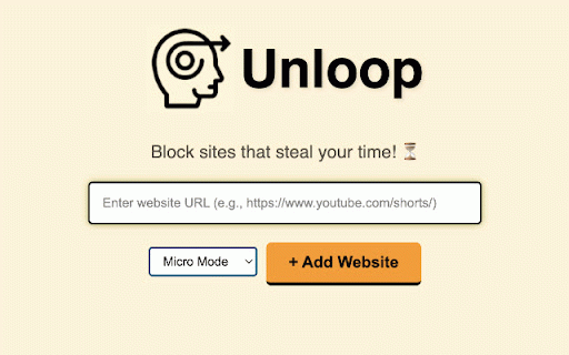 Unloop - Makes you Stop Scrolling :: Unloop stops endless scrolling by closing distracting tabs and showing motivational quotes to refocus your day. Reclaim: Unloop!!