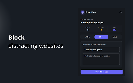 FocusFlow - website blocker with usage analytics :: Block or limit websites, analyze your usage, and stay productive.