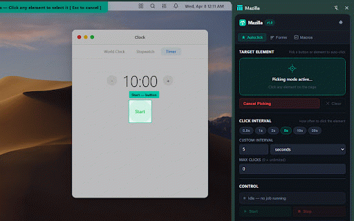 Mazilla - Page & Form Automation :: Autoclick, form filler, macro recorder, and clipboard snippets for browser automation.