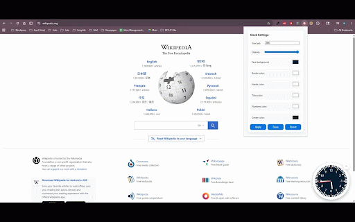 Floating Analog Clock :: Draggable floating analog clock for Chrome. Always visible overlay clock for productivity and focus.