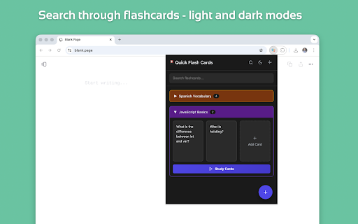 Quick Flash Cards Generator :: Create, organize, and study flashcards with an intuitive card-based interface