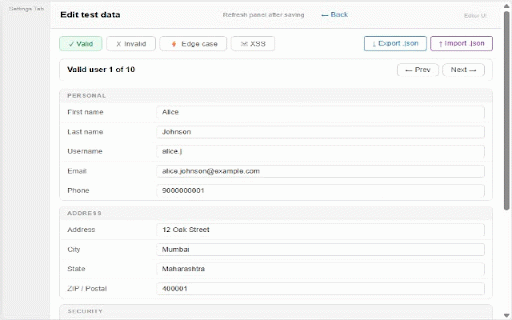 Test Data Filler :: Helps testers quickly fill forms with test data
