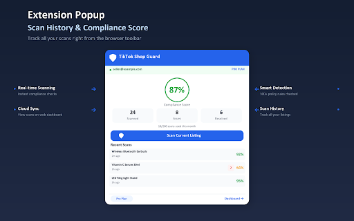 TikTok Shop Guard :: Scan TikTok Shop listings for policy violations before publishing. Avoid rejections and account suspensions.