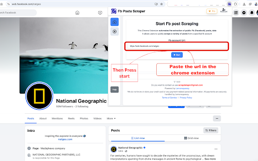 FB post Scraper - Facebook Posts Scraper :: Extract and export Fb posts instantly to CSV, JSON, or XLSX for analysis and growth. facebook posts scraper