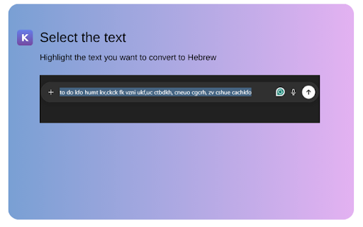 KeyFix - Hebrew Keyboard Converter :: Convert English text typed in wrong keyboard layout to Hebrew instantly. Fix typing mistakes with Ctrl+Q or right-click menu.
