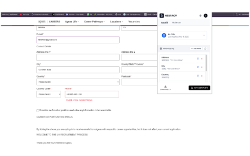 NEURA-CLICK :: NeuraCV Auto Job Apply auto-fills ATS-optimized job applications using your resume, saving you time.