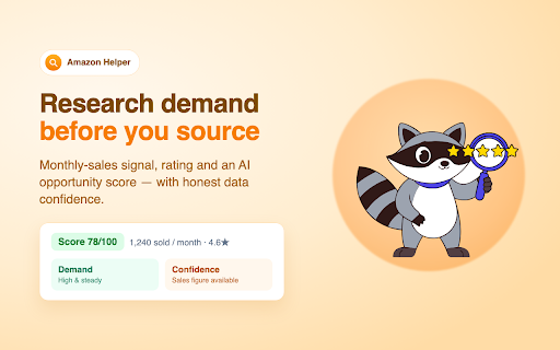 Amazon Product Research & Image Downloader — Listing AI :: Amazon product research for sellers: monthly sales, opportunity score, photo downloader & AI listing generator.