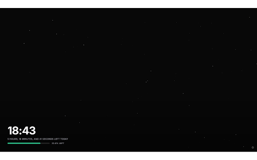 Day Progress :: A live look at how much of the current day is left, with custom local wallpapers.
