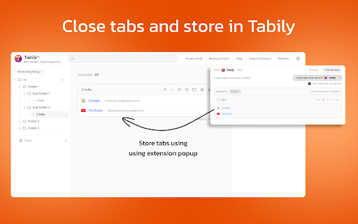 Tabily: Tab Manager & Memory Saver :: Save, organize, and share your tabs without slowing Chrome.