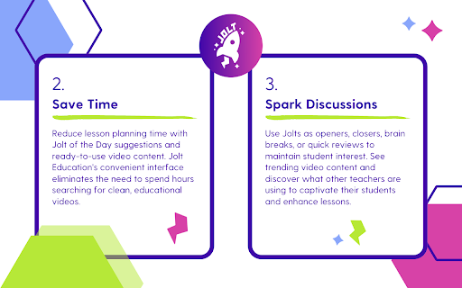 Jolt Education :: Jolt Education allows educators to seamlessly integrate vetted short-form educational videos into Google Slide lesson presentations.