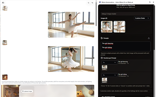 Meta Automation - Auto Meta on Meta.ai :: Automatically create images and videos on meta.ai. Batch generate and auto-download videos and images on meta.ai.