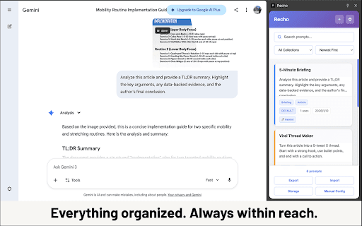 Recho :: Your AI prompt manager. Save, organize and reuse prompts across web pages.
