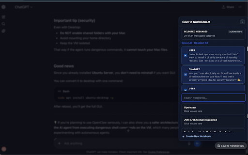 ContextKit for NotebookLM :: Save chats, webpages, threads, and selected content to NotebookLM