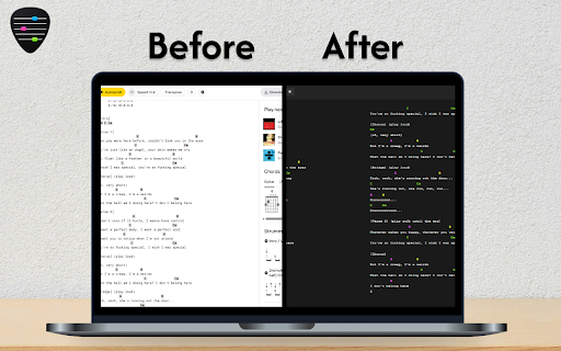 TabStage - Fullscreen Tabs for Ultimate Guitar :: Distraction-free tab reader for Ultimate Guitar. Multi-column layout, colored chords, and custom font size - built for practice.