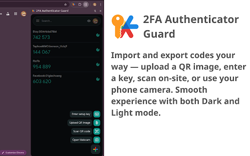 2FA Authenticator Guard :: Free 2FA on Browser! Multi-layered encryption secures data. Replaces Google Authenticator, no phone needed. Ultimate security focus.