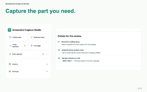Screenshot Capture Studio — Full Page Screenshot :: Capture full pages in Chrome. Annotate, crop, and export PNG, JPEG, WebP, or PDF locally.