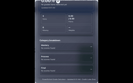 PowerSchool Grade Calculator :: Calculates grades and shows detailed math on PowerSchool grade pages