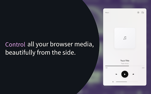 Side Media Controller :: A minimalist Chrome extension to detect and control active media across all tabs from the side panel.
