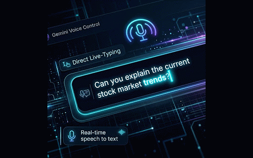 Gemini Voice Control :: Hold the Spacebar to speak, view live transcriptions, and submit voice prompts to Gemini automatically.