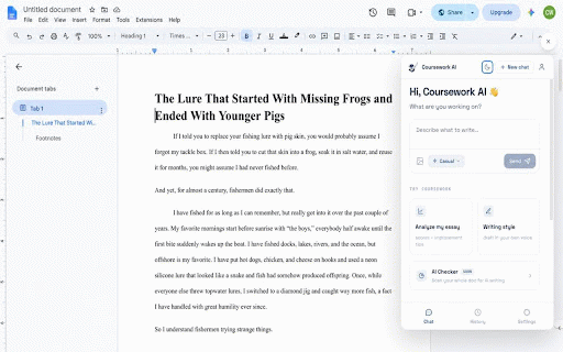 Coursework AI :: Coursework AI - AI writing assistant for Google Docs