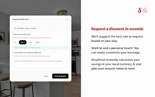 StaySmart: AI Airbnb Discount & Deal Tool :: Request Airbnb discounts & deals to book your dream stay for less, faster.