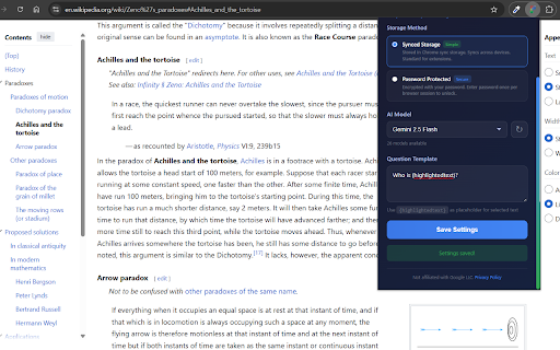 Ask Gemini :: Quickly find out what highlighted text means by asking Gemini AI