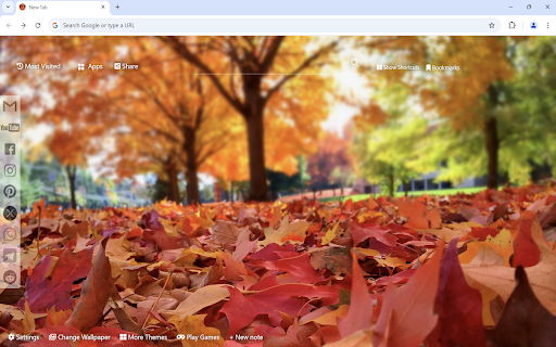 Autumn Wallpaper :: Autumn Wallpaper turn new tab to custom HD Autumn background. Autumn wallpaper background themes created for fans.