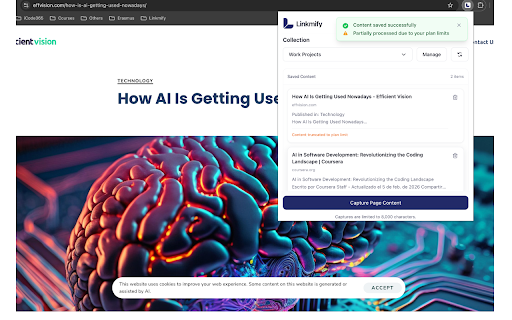 Linkmify :: Capture page content and selected text directly into your Linkmify account.