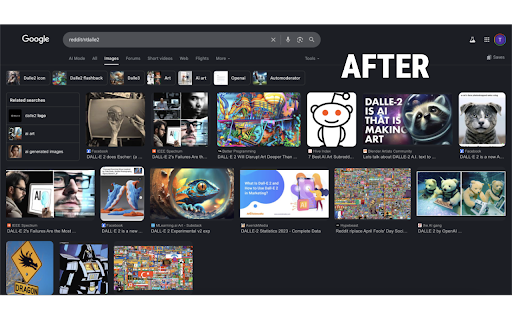 AI Image Blocker :: Hides AI-generated images from Google Search.